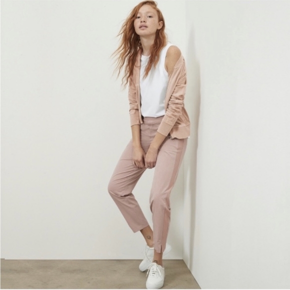 Athleta Brooklyn Textured Ankle Pant Grain Camo Mocha Latte Size 6 - Picture 2 of 11